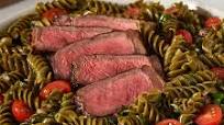 Argentinian Green Rotini Pasta Salad with Chimichurri Dressing and Seared Steak Argentinian Green Rotini Pasta Salad with Chimichurri Dressing and Seared Steak