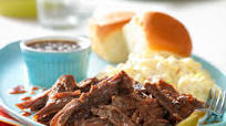 Slow-Cooked Whiskey-Molasses Shredded Beef Slow-Cooked Whiskey-Molasses Shredded Beef