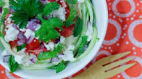 Greek Salad Hummus Zoodles Greek Salad Hummus Zoodles