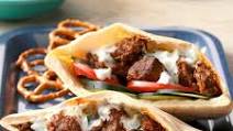 Pressure-Cooker Lamb Pitas with Yogurt Sauce Pressure-Cooker Lamb Pitas with Yogurt Sauce