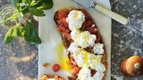 Bruschette with Mixed Heritage Tomatoes and Burrata Bruschette with Mixed Heritage Tomatoes and Burrata