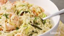 Lemon-Garlic Shrimp over Orzo with Zucchini Lemon-Garlic Shrimp over Orzo with Zucchini