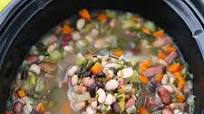 Slow Cooker 15 Bean Soup with Ham and Kale Slow Cooker 15 Bean Soup with Ham and Kale