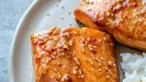 Honey Glazed Air Fryer Salmon Honey Glazed Air Fryer Salmon