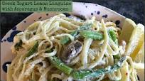 Greek Yogurt Lemon Linguine with Asparagus & Mushrooms Greek Yogurt Lemon Linguine with Asparagus & Mushrooms