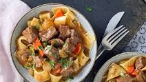 Pressure-Cooker Mushroom and Beef Stew Pressure-Cooker Mushroom and Beef Stew