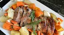 Pork Loin Roast with Roasted Root Vegetables Pork Loin Roast with Roasted Root Vegetables