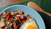 Spicy pork with hot Thai basil Spicy pork with hot Thai basil