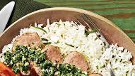 Chimichurri Pork Tenderloin with Honey-Roasted Carrots and Lime Rice Chimichurri Pork Tenderloin with Honey-Roasted Carrots and Lime Rice