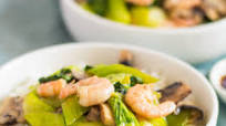 Shrimp Stir Fry with Chinese Greens Recipe Shrimp Stir Fry with Chinese Greens Recipe