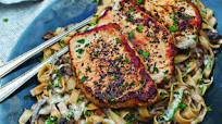 Pork Loin Medallions with Mushroom Tagliatelle Pork Loin Medallions with Mushroom Tagliatelle