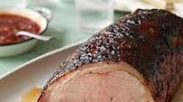 Rubbed and Grilled Pork Loin with Apple Bourbon Barbecue Sauce Rubbed and Grilled Pork Loin with Apple Bourbon Barbecue Sauce