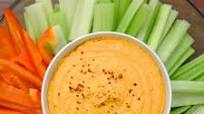 Low Calorie Paprika Hummus + Raw Veggies Low Calorie Paprika Hummus + Raw Veggies
