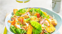 Chicken Caesar salad, sourdough croutons & yogurt dressing Chicken Caesar salad, sourdough croutons & yogurt dressing
