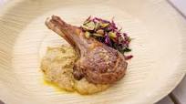 Grilled Lamb, Baba Ganoush and Cabbage Herb Salad Grilled Lamb, Baba Ganoush and Cabbage Herb Salad