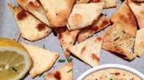 Homemade Flatbread Chips With Hummus Homemade Flatbread Chips With Hummus