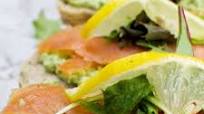 smoked salmon bruschetta with smashed avocado and feta smoked salmon bruschetta with smashed avocado and feta