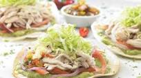 Tostadas horneadas de pollo Tostadas horneadas de pollo
