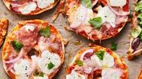 Thin-Crust Bagel Pizzas with Salami Thin-Crust Bagel Pizzas with Salami
