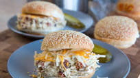 Slow Cooker Chicken Bacon Ranch Sandwiches Slow Cooker Chicken Bacon Ranch Sandwiches