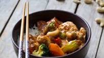 Chicken and cashews Chicken and cashews