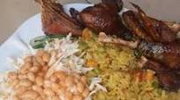 Fried rice and coleslow Fried rice and coleslow