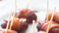 Slow Cooker Peach Barbecue Bacon Wrapped Smokies Slow Cooker Peach Barbecue Bacon Wrapped Smokies