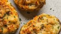 Twice-Baked Potatoes With Cream Cheese and Chives Twice-Baked Potatoes With Cream Cheese and Chives