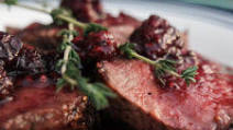 Seared Venison Backstrap with Blackberry Sauce Seared Venison Backstrap with Blackberry Sauce