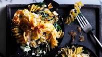 Fusilli with greens, fennel and feta Fusilli with greens, fennel and feta