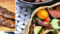 Wagyu Beef Shawarma with Tahini Sauce and Pita Bread Wagyu Beef Shawarma with Tahini Sauce and Pita Bread