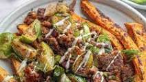 Vegan Beef and Brussel Sprout Skillet Vegan Beef and Brussel Sprout Skillet