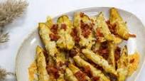Baked Potato Slices with Cheese and Bacon Baked Potato Slices with Cheese and Bacon