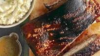Slow-roast pork belly with black pudding mash and grain mustard sauce Slow-roast pork belly with black pudding mash and grain mustard sauce