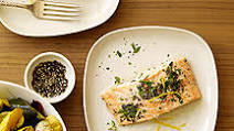 Lemon-herb roasted salmon Lemon-herb roasted salmon
