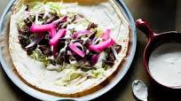 Beef shawarma with tahini sauce Beef shawarma with tahini sauce