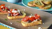Feta Kalamata Bruschetta (Greek Style) Feta Kalamata Bruschetta (Greek Style)