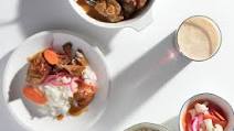 Braised Pork Shoulder in Adobo with Pickled Vegetables Braised Pork Shoulder in Adobo with Pickled Vegetables