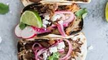 Slow Cooker Carnitas Street Tacos with Pickled Red Onions and Queso Fresco Slow Cooker Carnitas Street Tacos with Pickled Red Onions and Queso Fresco