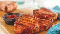 Grilled Ribeye (Rib) Pork Chops with Easy Spicy BBQ Sauce Grilled Ribeye (Rib) Pork Chops with Easy Spicy BBQ Sauce