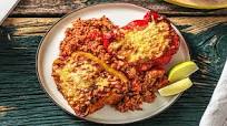Southwestern Stuffed Peppers with Ground Beef, Quinoa, and Monterey Jack Cheese Southwestern Stuffed Peppers with Ground Beef, Quinoa, and Monterey Jack Cheese
