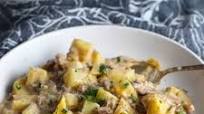 Hamburger Potato Casserole with Cheddar Cheese Hamburger Potato Casserole with Cheddar Cheese
