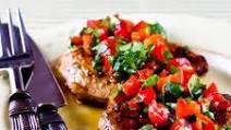 Creole-Seasoned Pan-Fried Pork with Tomato-Pepper Salsa Creole-Seasoned Pan-Fried Pork with Tomato-Pepper Salsa