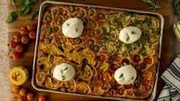 Four-Flavor Focaccia with Burrata Four-Flavor Focaccia with Burrata