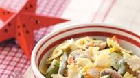 Creamy Vegetable Bow Tie Toss Creamy Vegetable Bow Tie Toss