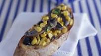 Sweetcorn, mushroom and tarragon bruschetta Sweetcorn, mushroom and tarragon bruschetta