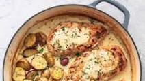 Chicken and Potatoes with Dijon Cream Sauce Chicken and Potatoes with Dijon Cream Sauce