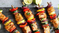 Grilled Pork Kebabs with Peanut Sauce Grilled Pork Kebabs with Peanut Sauce