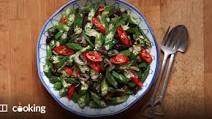 Quick and easy Chinese - okra with Chinese sausage Quick and easy Chinese - okra with Chinese sausage