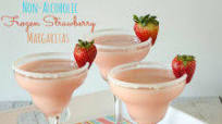 Non-Alcoholic Frozen Strawberry Margaritas Non-Alcoholic Frozen Strawberry Margaritas